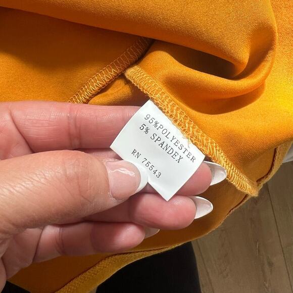 Radzoli Women's Faux Suede Vest with Tie Mustard Yellow Size XL - Picture 8 of 8